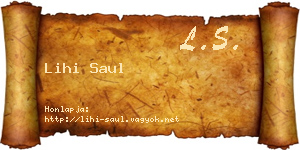 Lihi Saul névjegykártya